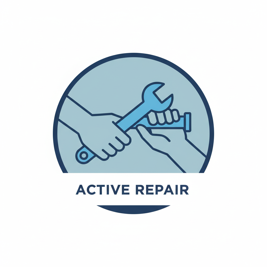 Quality repair process icon
