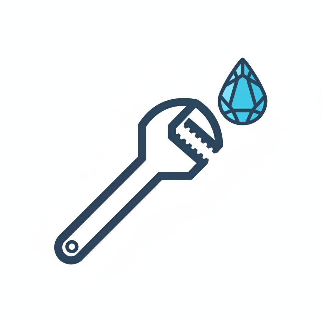 Professional plumbing service icon